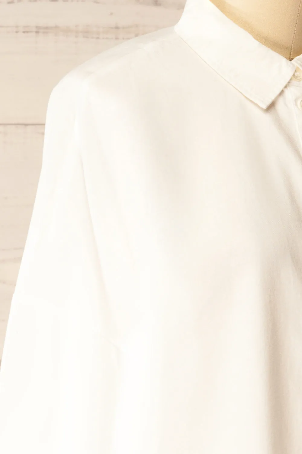 Bahamas White | Button-Up Cotton Shirt sold by Boutique 1861 product image thumbnail 4
