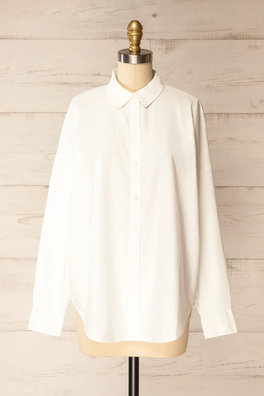 Bahamas White | Button-Up Cotton Shirt sold by Boutique 1861