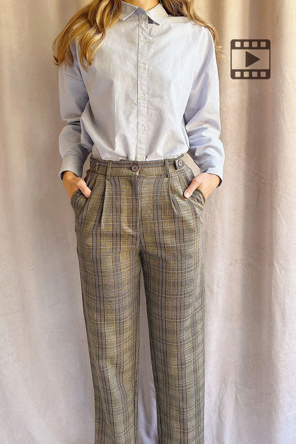 Plano | High-Waisted Plaid Pants sold by Boutique 1861 product image thumbnail 2