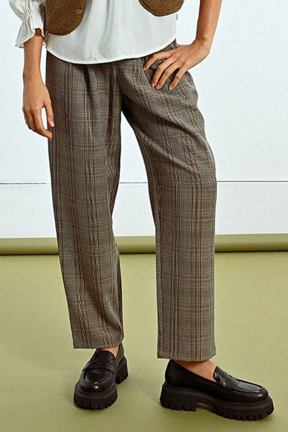 Plano | High-Waisted Plaid Pants sold by Boutique 1861 product image thumbnail 3