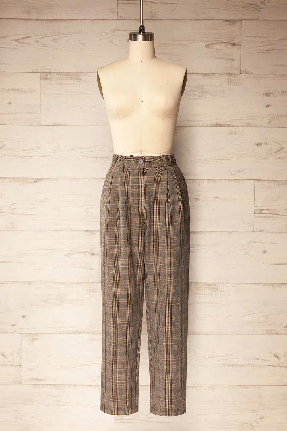 Plano | High-Waisted Plaid Pants sold by Boutique 1861