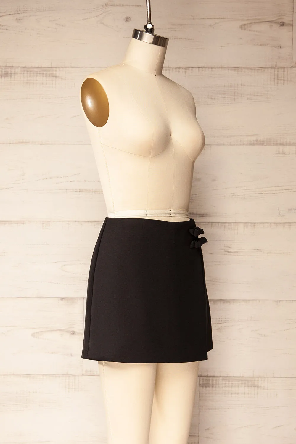 Livorno | Black Skort with Bows sold by Boutique 1861 product image thumbnail 3