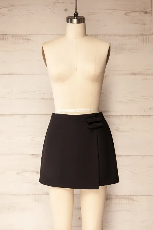 Livorno | Black Skort with Bows sold by Boutique 1861