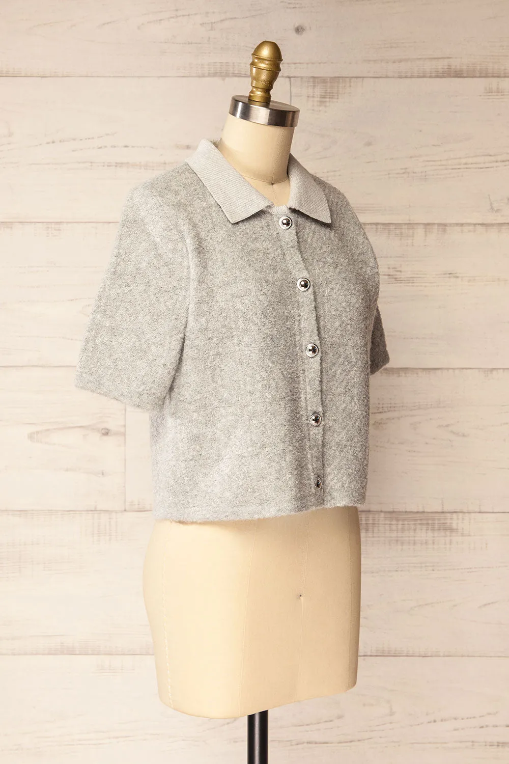 Denton Grey | Short Sleeve Knit Top sold by Boutique 1861 product image thumbnail 4