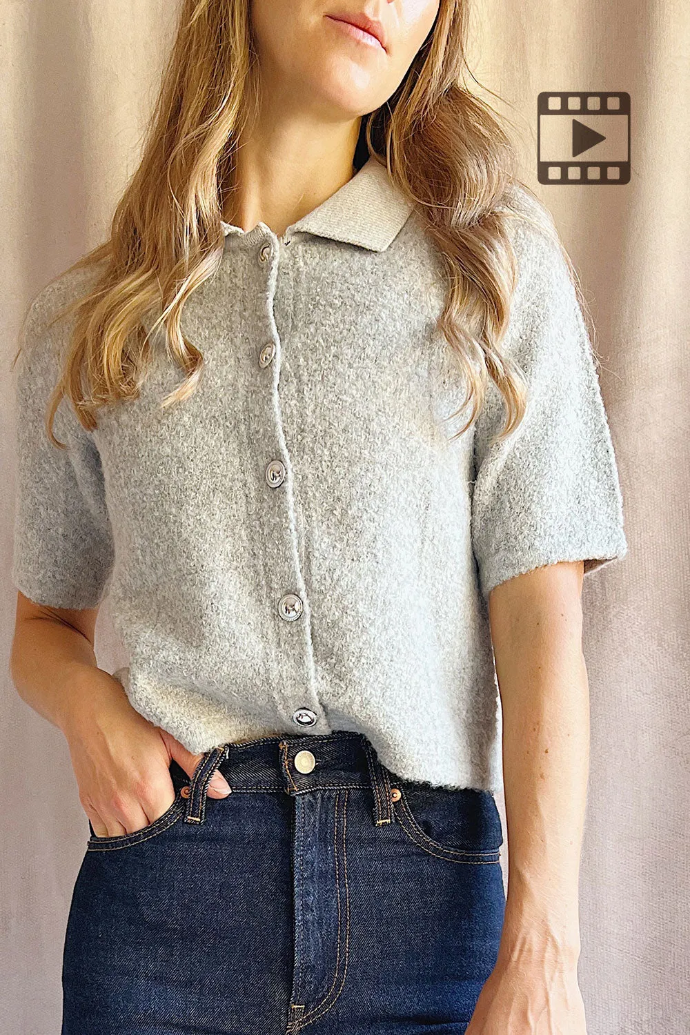 Denton Grey | Short Sleeve Knit Top sold by Boutique 1861 product image thumbnail 2