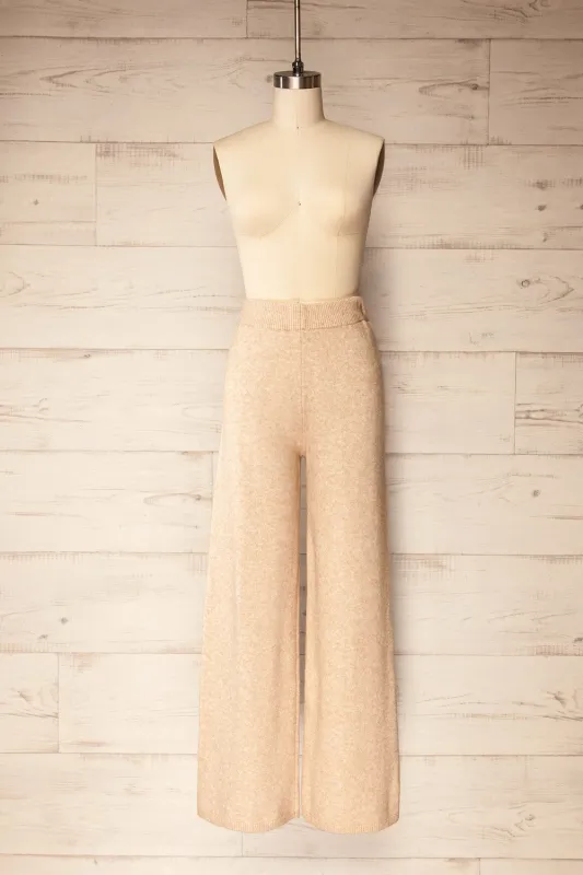 Baitoa Beige | High-Waisted Loungewear Pants sold by Boutique 1861