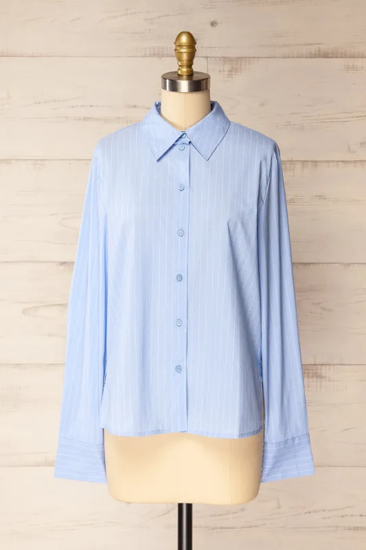 Flint | Striped Button Up Cotton Shirt sold by Boutique 1861