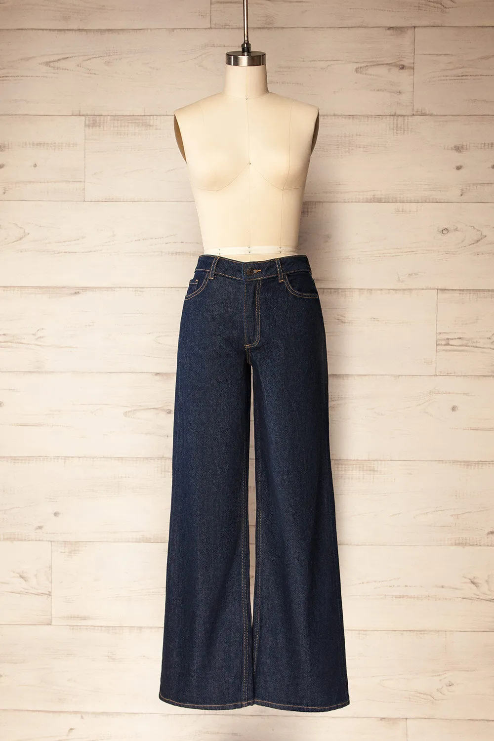 Bimthang | Mid-Rise Dark Blue Denim Pants sold by Boutique 1861