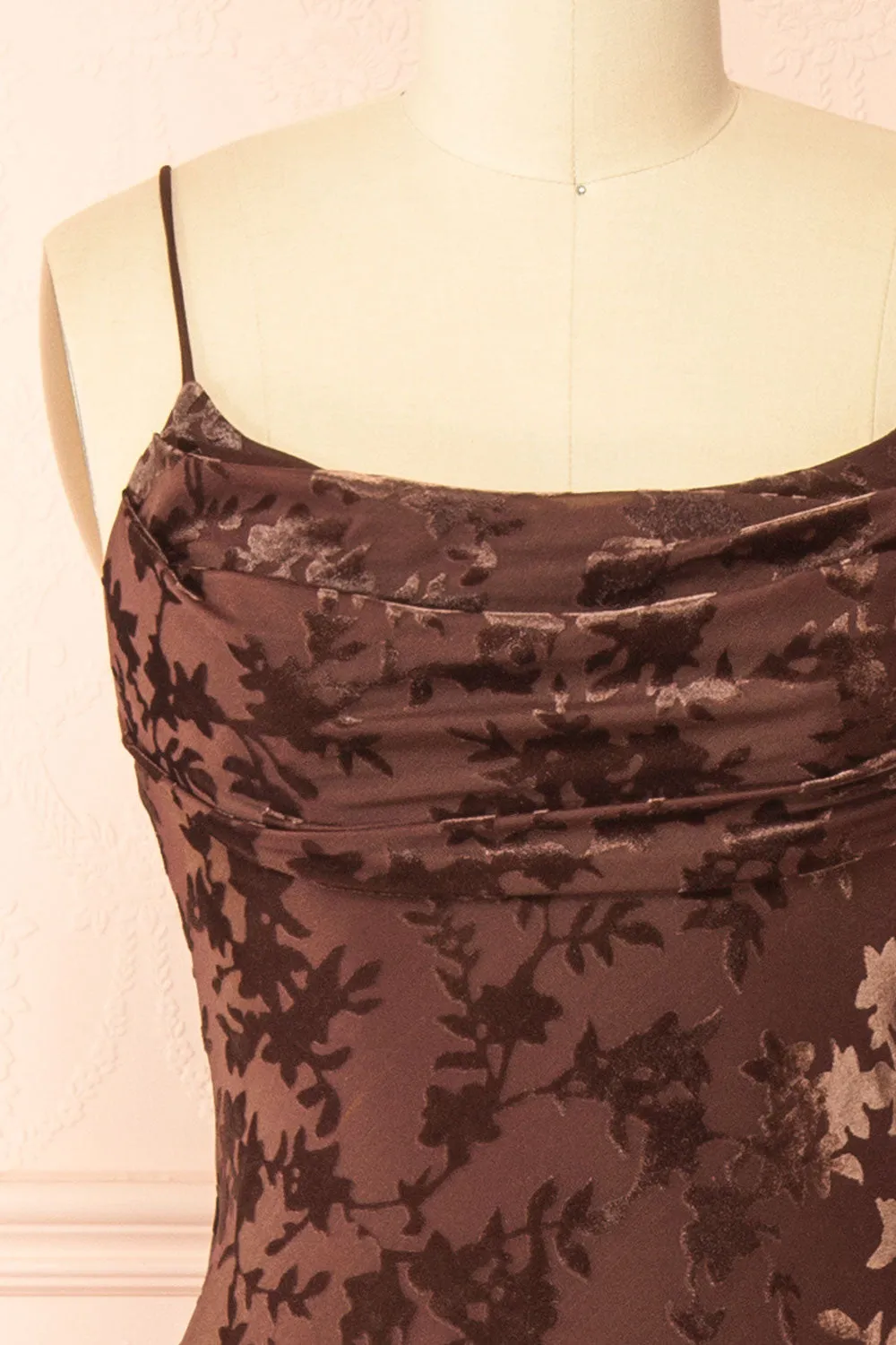 Haylin Brown | Velvet Floral Fitted Maxi Dress sold by Boutique 1861 product image thumbnail 4