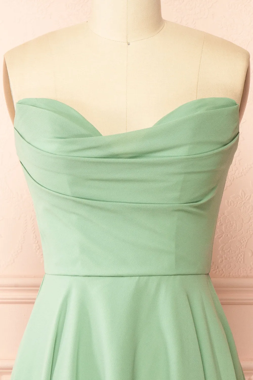Tamy Sage | Short Chiffon Dress with Sweetheart Neckline sold by Boutique 1861 product image thumbnail 3