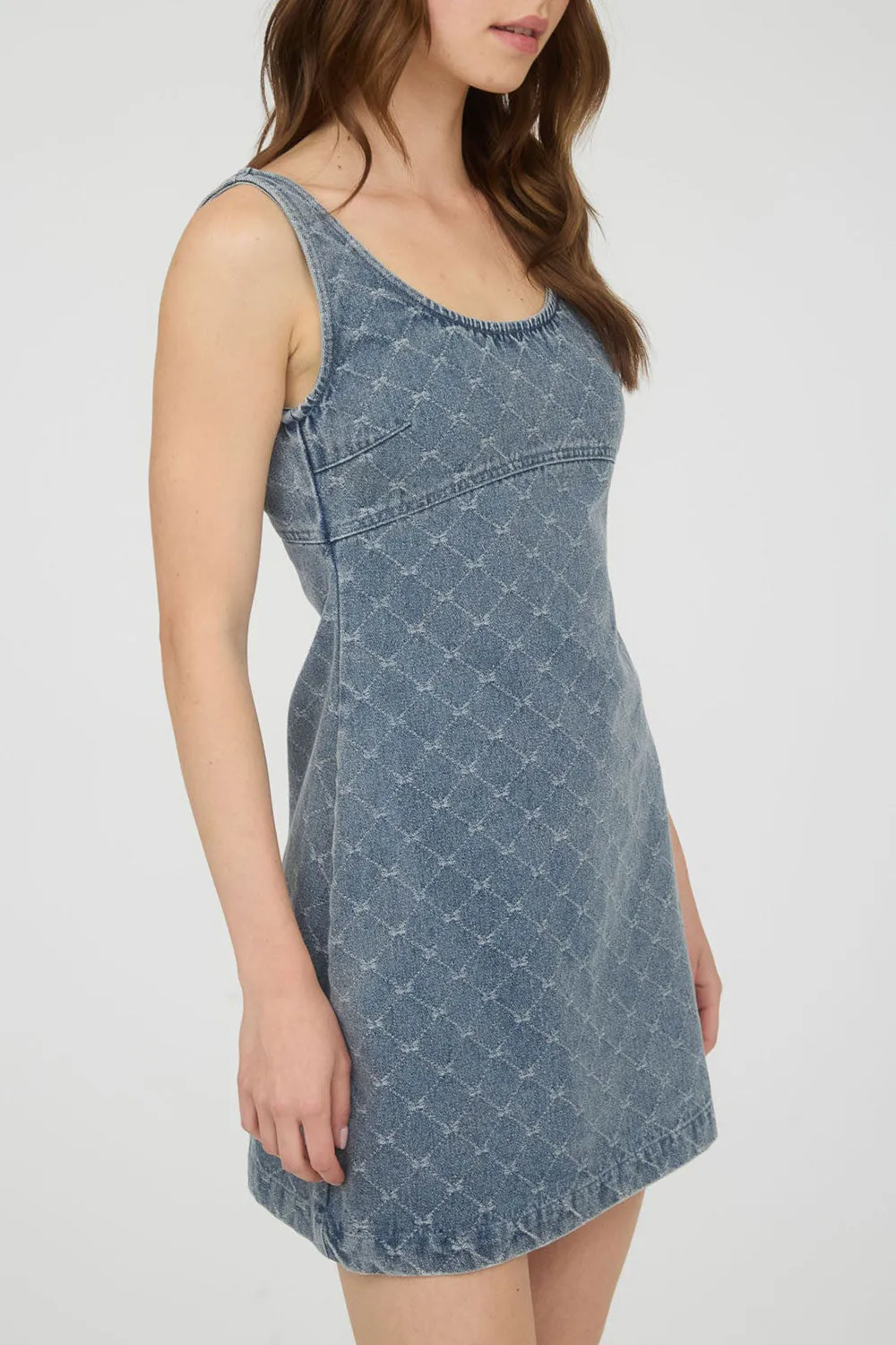 Chisapani | Blue Denim Mini Dress with Bow Pattern sold by Boutique 1861 product image thumbnail 3