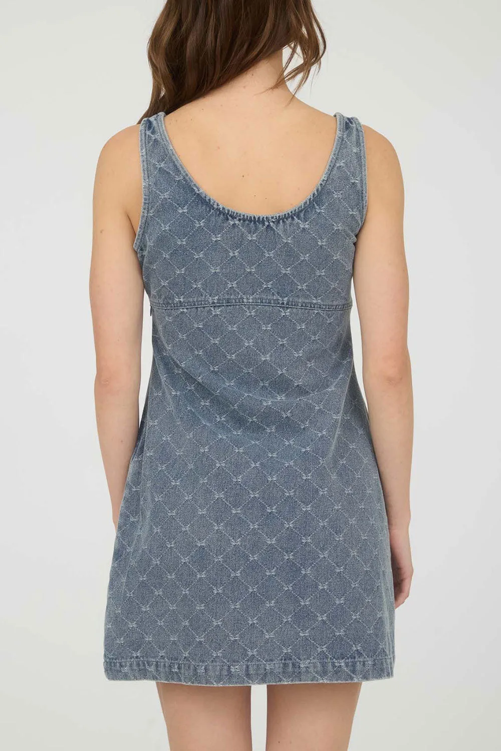 Chisapani | Blue Denim Mini Dress with Bow Pattern sold by Boutique 1861 product image thumbnail 4