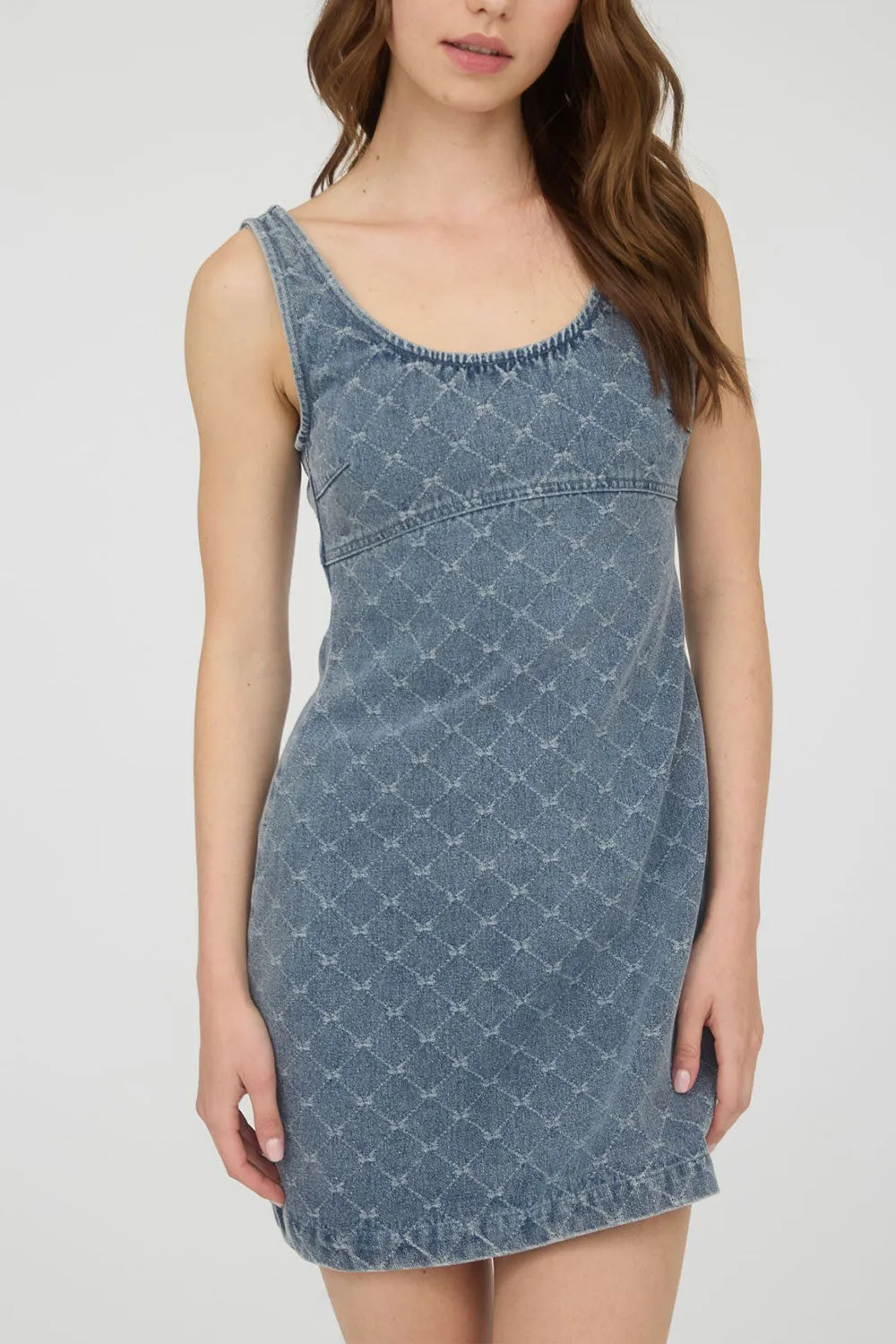 Chisapani | Blue Denim Mini Dress with Bow Pattern sold by Boutique 1861 product image thumbnail 2