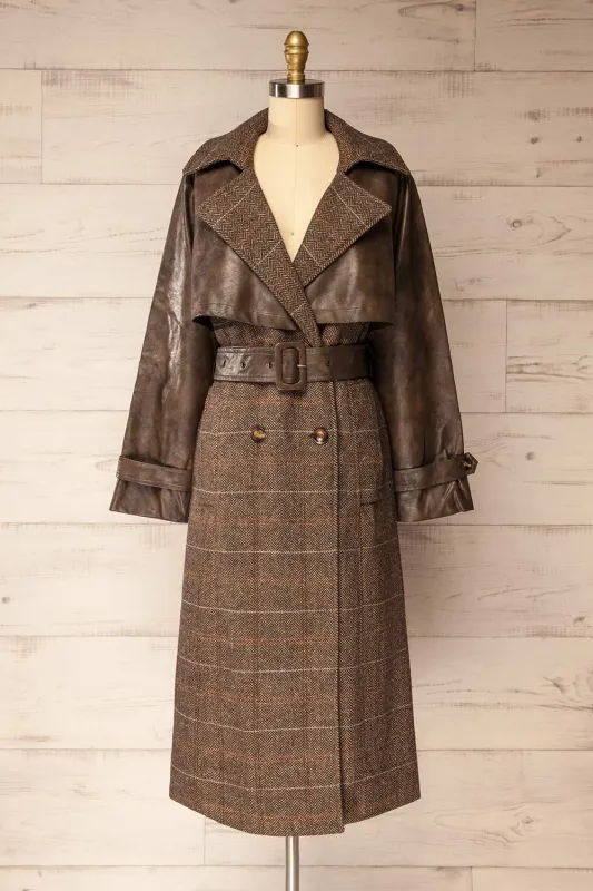 Ankeny | Brown Trench Coat with Belt sold by Boutique 1861