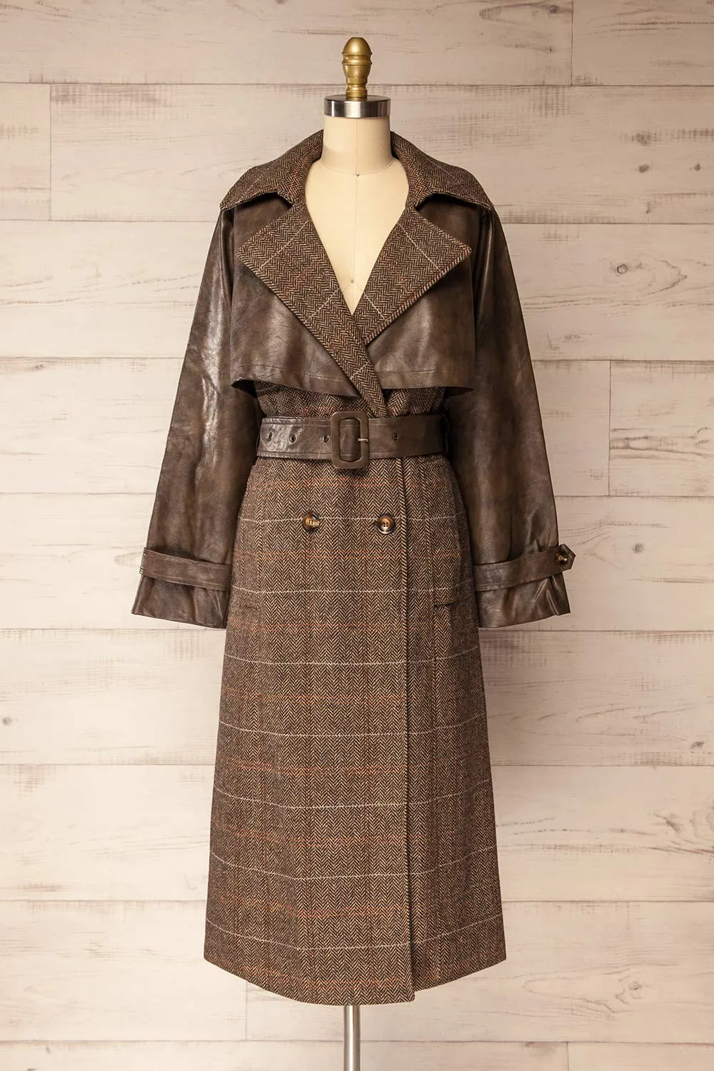 Ankeny | Brown Trench Coat with Belt sold by Boutique 1861