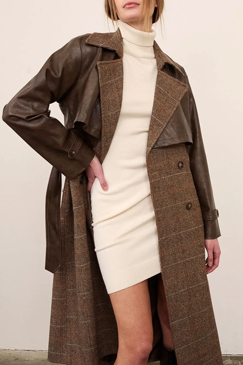 Ankeny | Brown Trench Coat with Belt sold by Boutique 1861 product image thumbnail 2