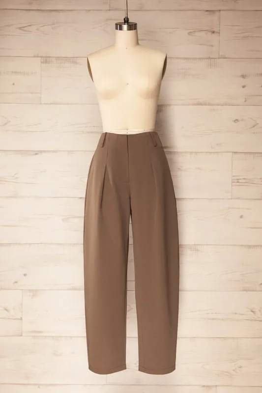 Utica | Brown High-Waisted Wide Leg Pants sold by Boutique 1861