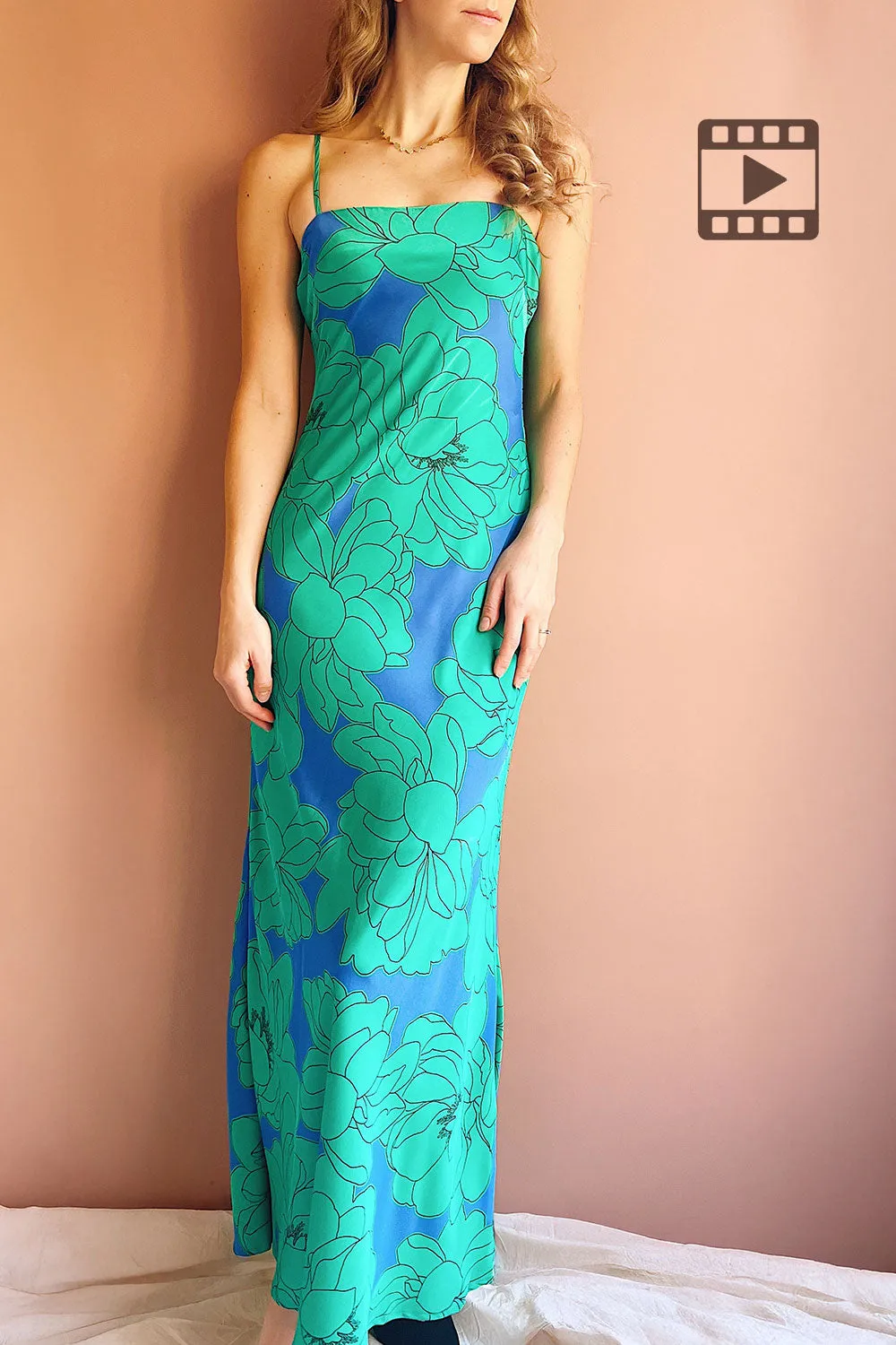 Morgany | Long Green Floral Dress sold by Boutique 1861 product image thumbnail 2