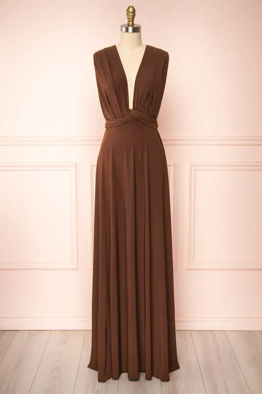 Violaine Brown | Convertible Maxi Dress sold by Boutique 1861