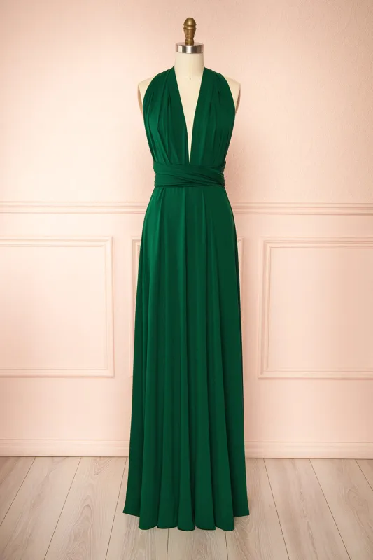 Violaine Green | Convertible Maxi Dress sold by Boutique 1861