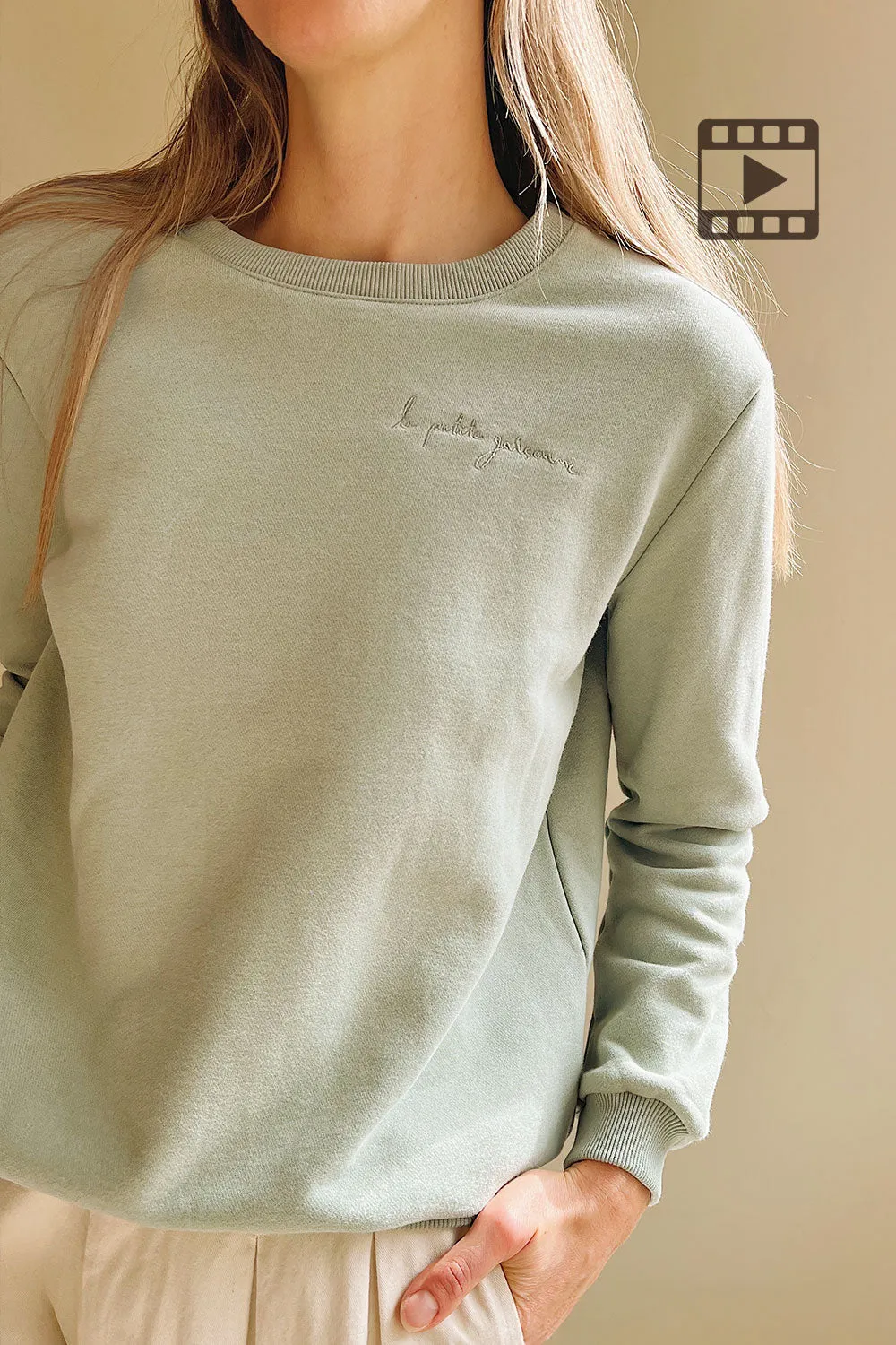 Galway Sage | Exclusive La petite garçonne Embroidered Sweatshirt sold by Boutique 1861 product image thumbnail 2