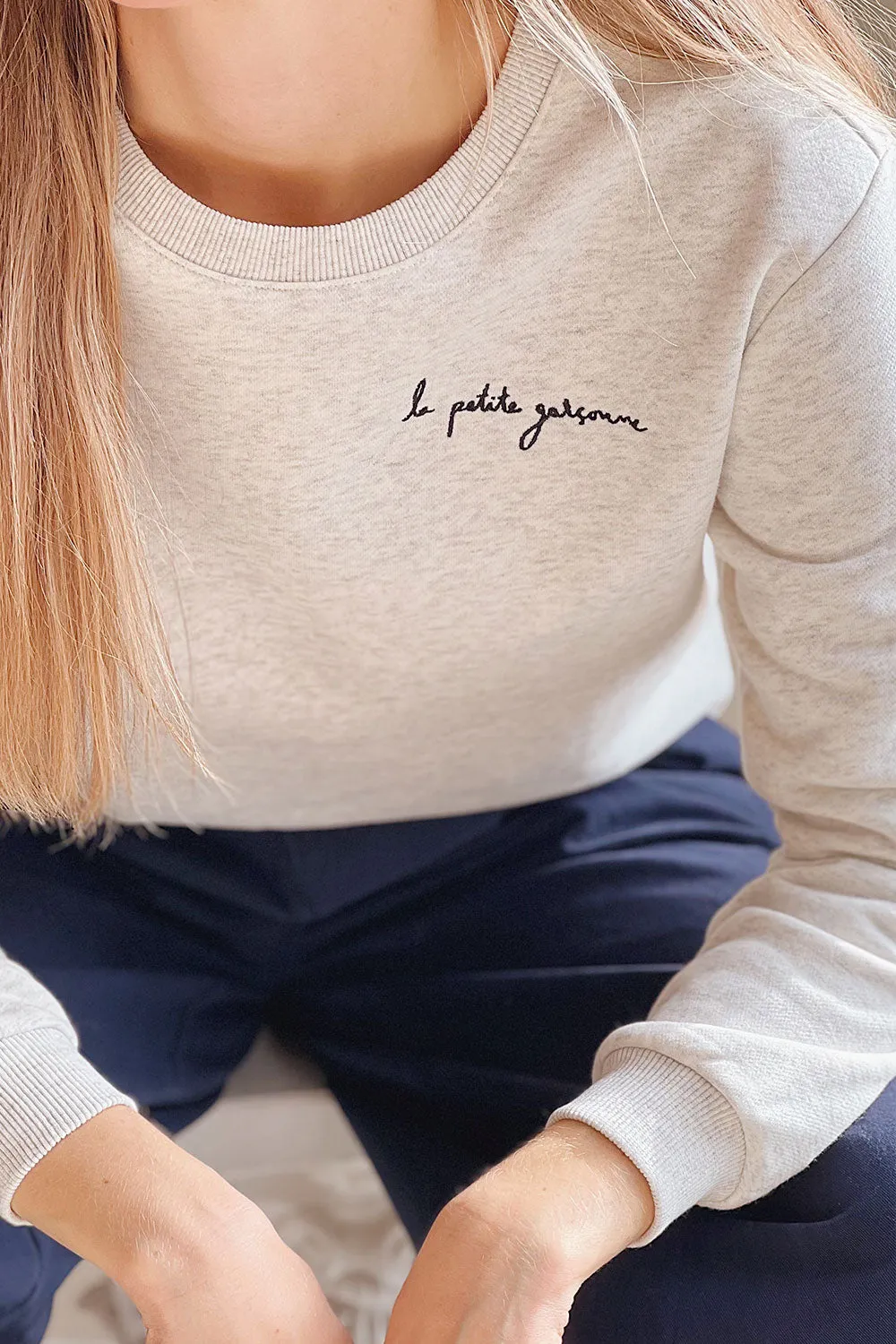 Galway Sage | Exclusive La petite garçonne Embroidered Sweatshirt sold by Boutique 1861 product image thumbnail 3