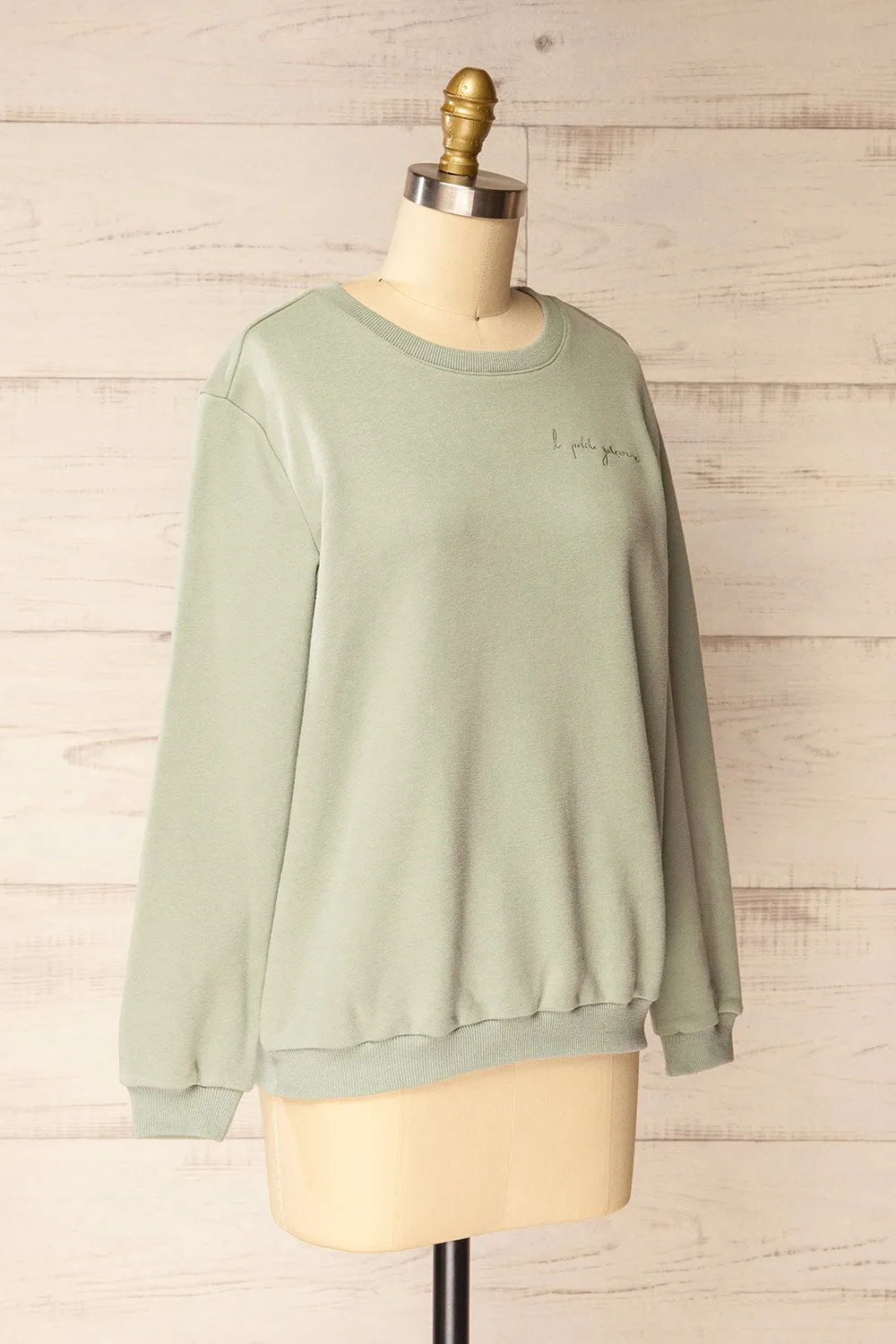 Galway Sage | Exclusive La petite garçonne Embroidered Sweatshirt sold by Boutique 1861 product image thumbnail 5