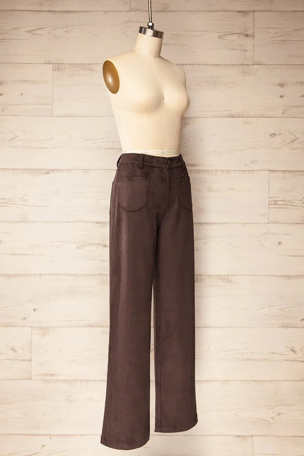 Genes | Faux Suede Brown Pants sold by Boutique 1861 product image thumbnail 3