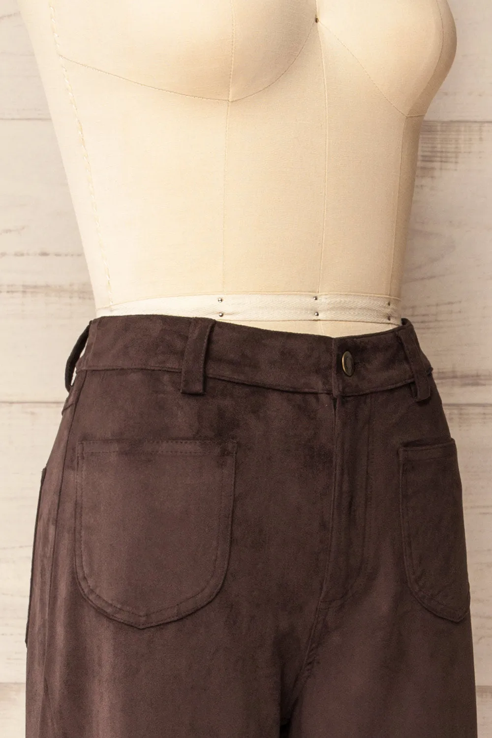 Genes | Faux Suede Brown Pants sold by Boutique 1861 product image thumbnail 4