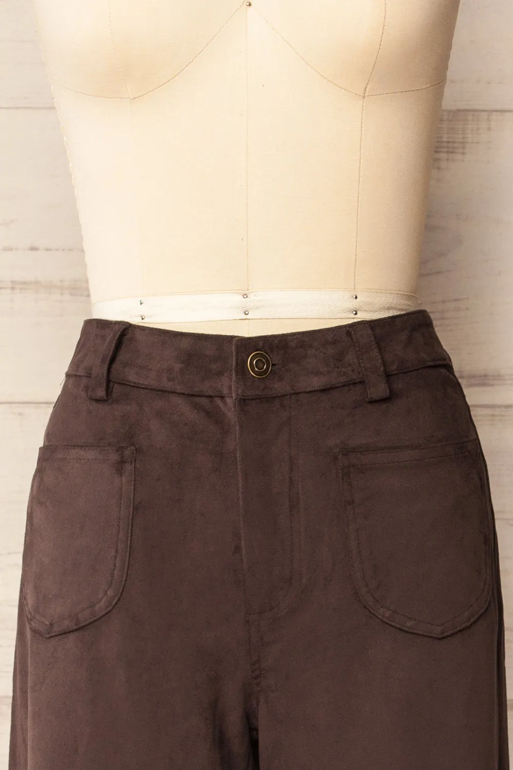 Genes | Faux Suede Brown Pants sold by Boutique 1861 product image thumbnail 2