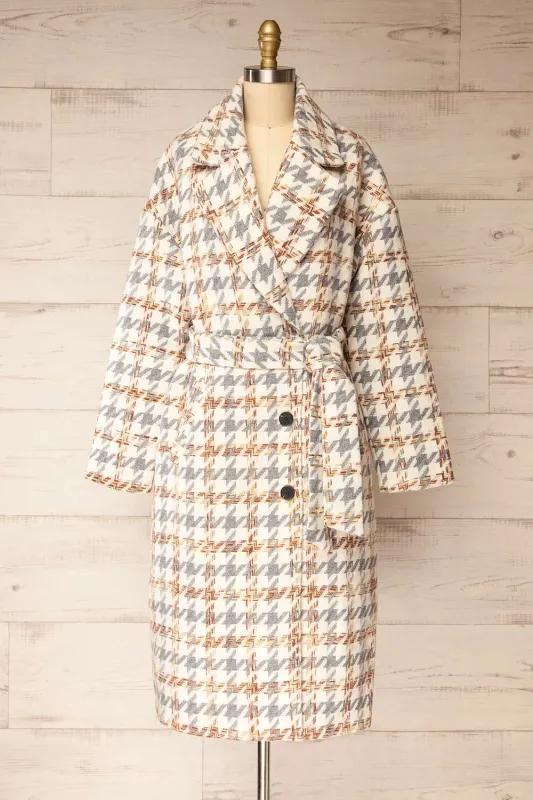 Conakry | Long Houndstooth Coat sold by Boutique 1861