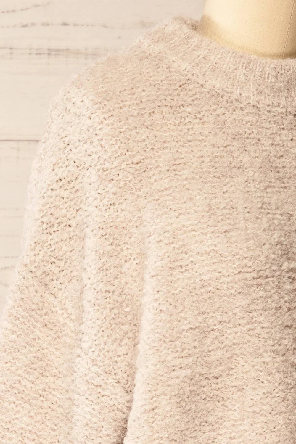 Panya | Fluffy Beige Oversized Sweater sold by Boutique 1861 product image thumbnail 4
