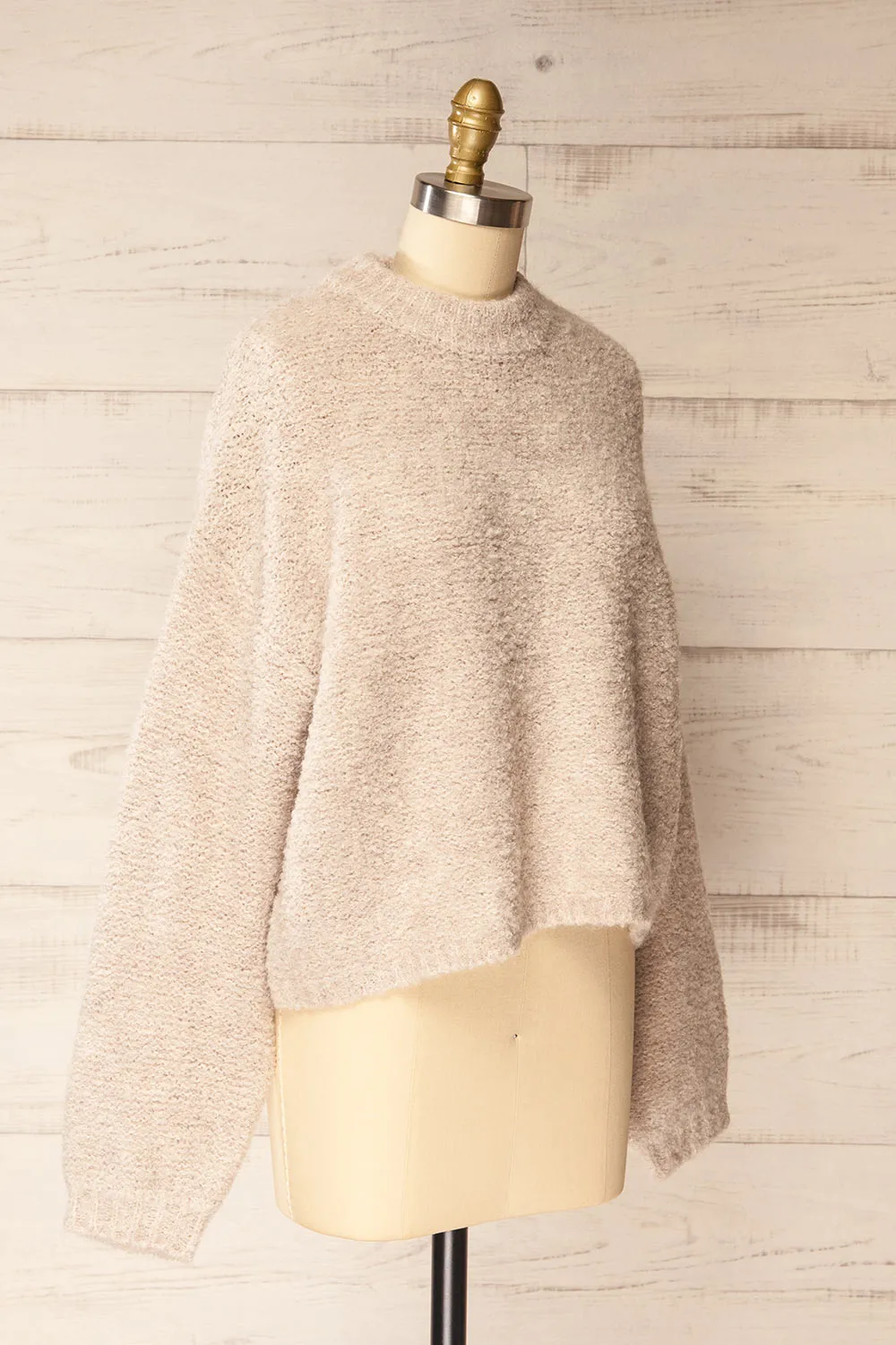 Panya | Fluffy Beige Oversized Sweater sold by Boutique 1861 product image thumbnail 3