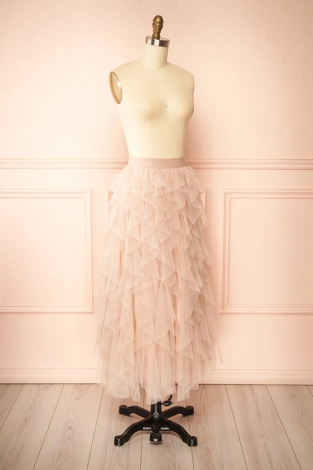 Lysis | Ruffled Pink Low Cut Skirt sold by Boutique 1861 product image thumbnail 3