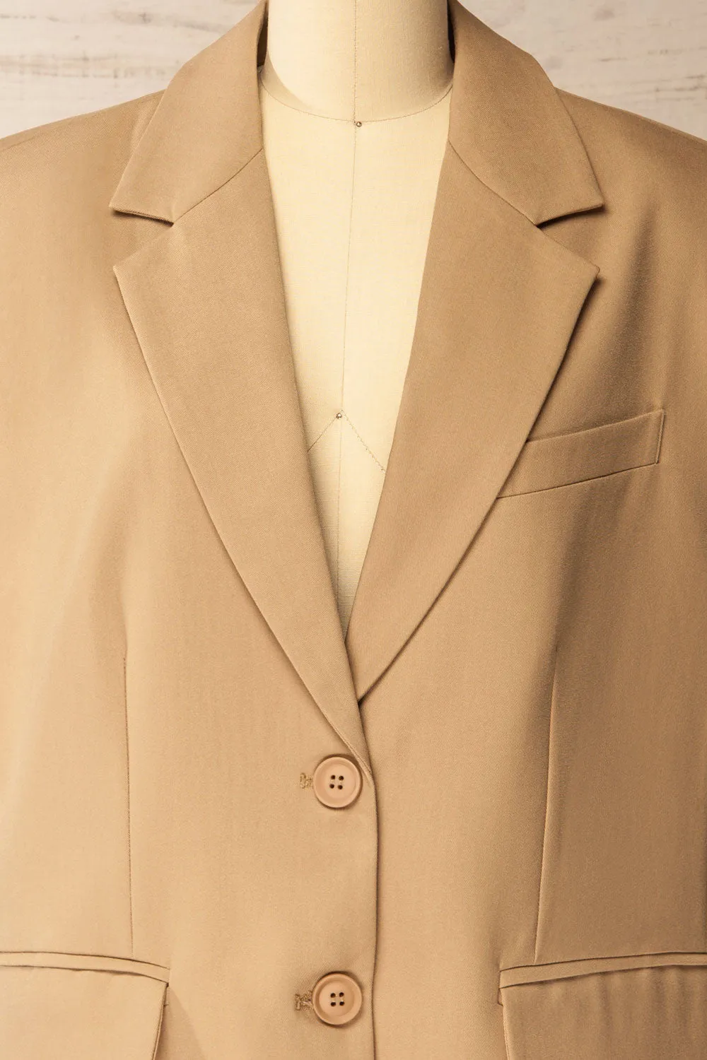 Myret | Long Sleeveless Beige Blazer sold by Boutique 1861 product image thumbnail 4