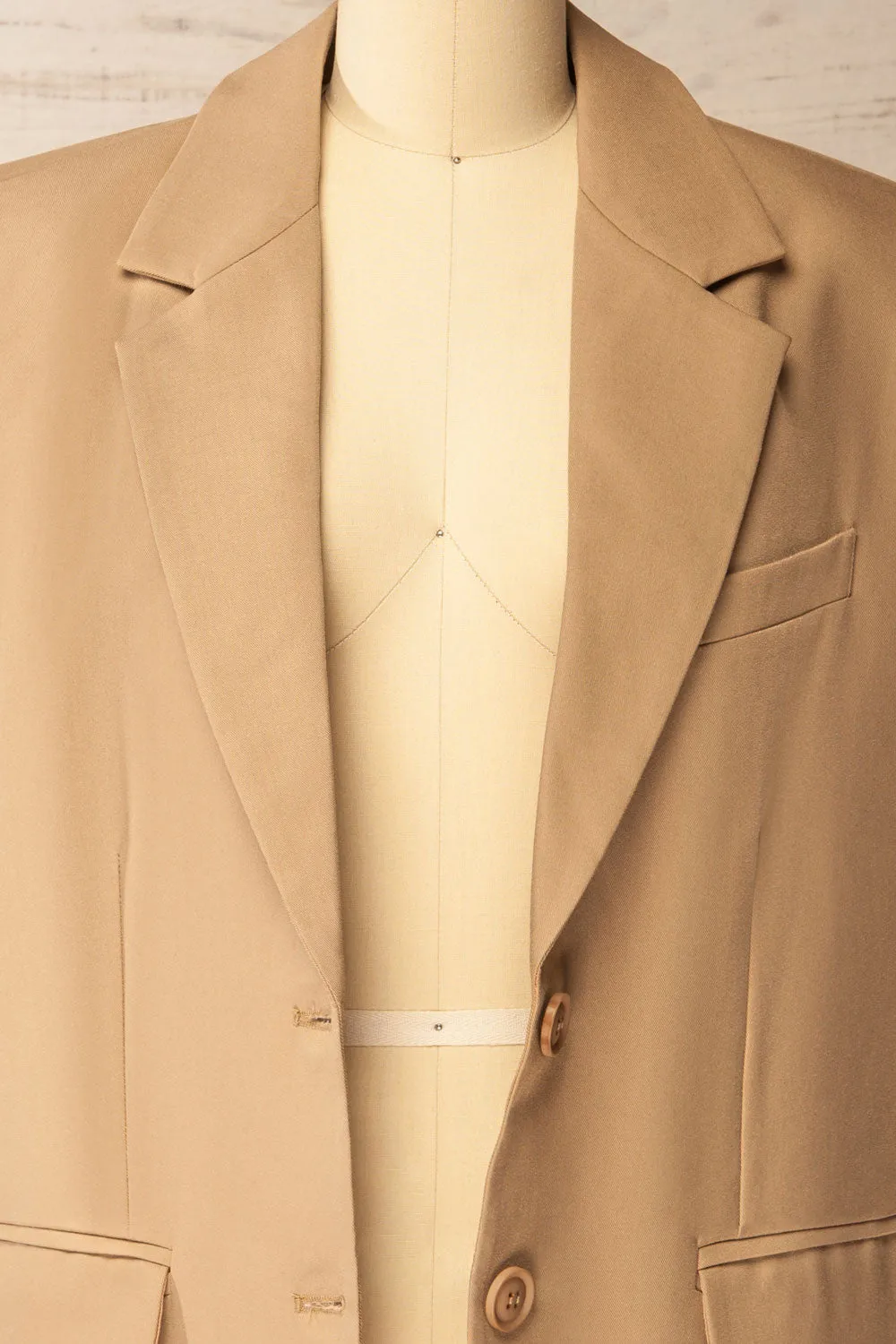 Myret | Long Sleeveless Beige Blazer sold by Boutique 1861 product image thumbnail 2