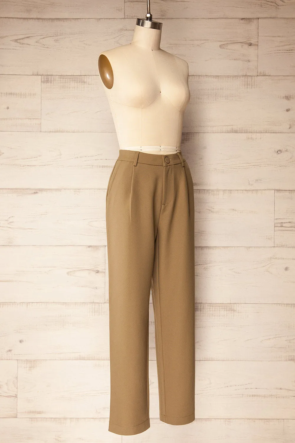 Banqiao | High-Waisted Beige Pants sold by Boutique 1861 product image thumbnail 3