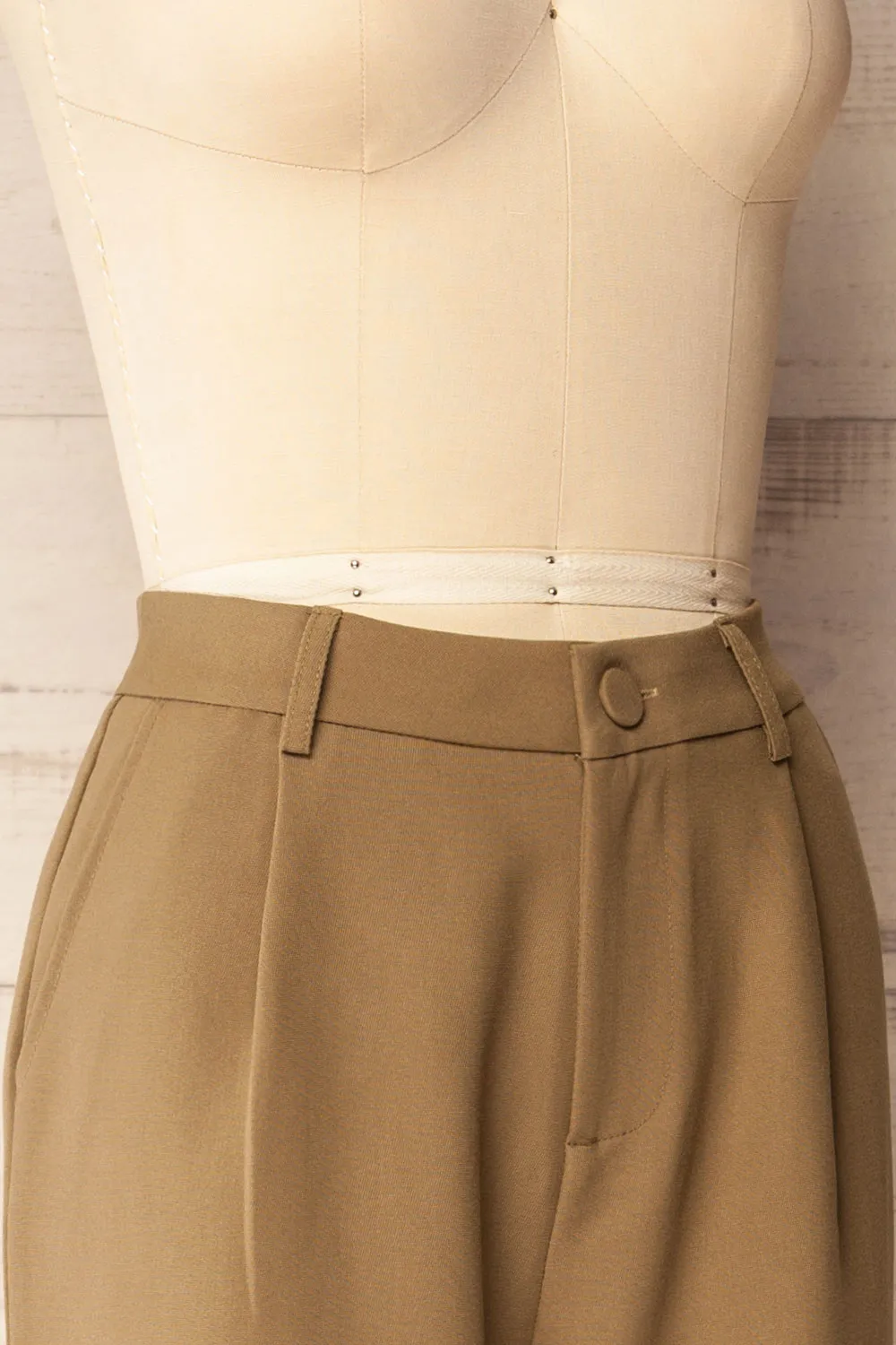 Banqiao | High-Waisted Beige Pants sold by Boutique 1861 product image thumbnail 4