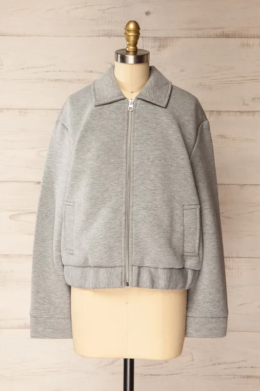 Kamour | Grey Sport Jacket with Pockets sold by Boutique 1861