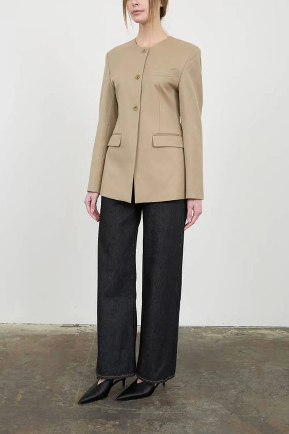 Armidale | Beige Blazer with Shoulder Pads sold by Boutique 1861 product image thumbnail 3