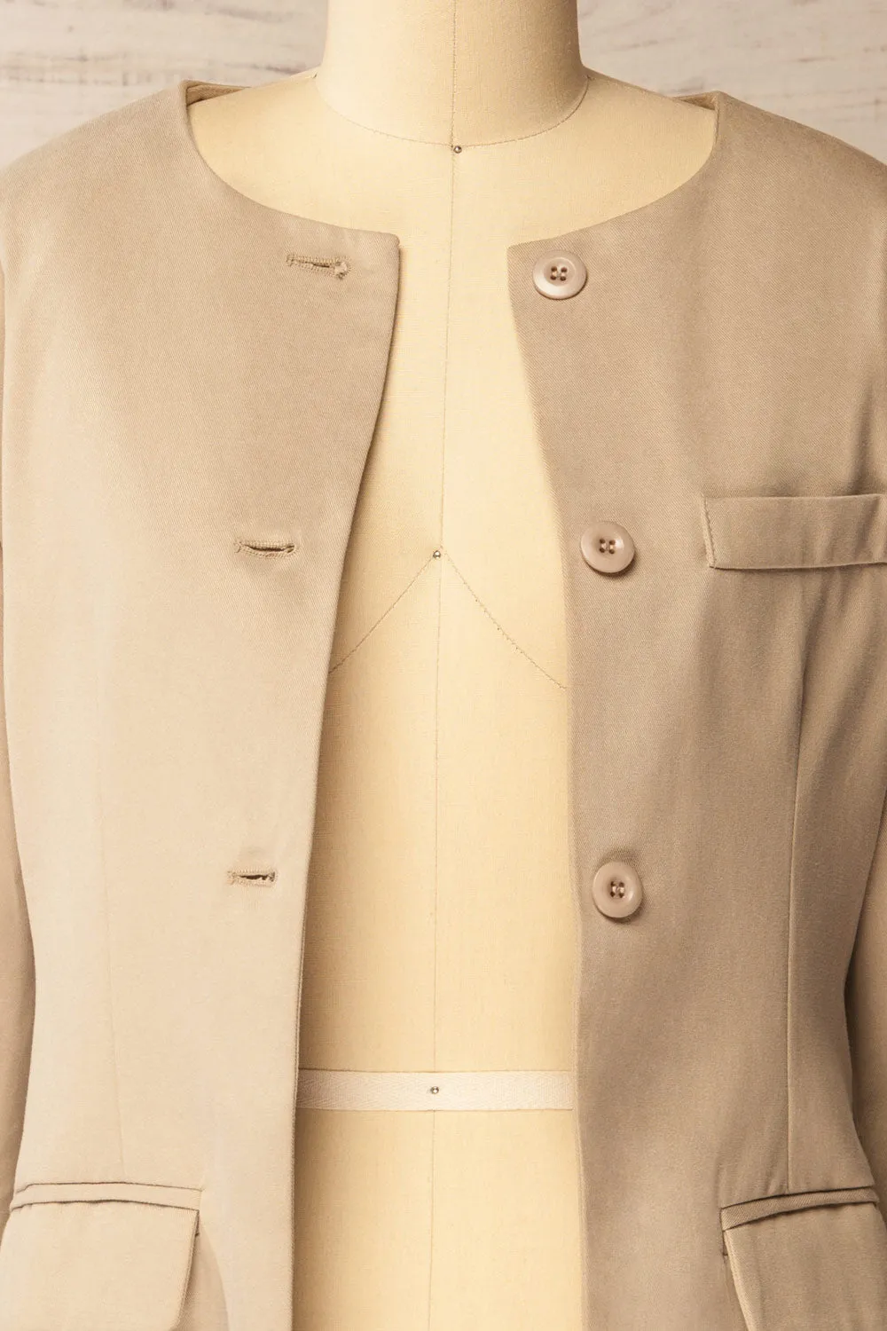 Armidale | Beige Blazer with Shoulder Pads sold by Boutique 1861 product image thumbnail 5