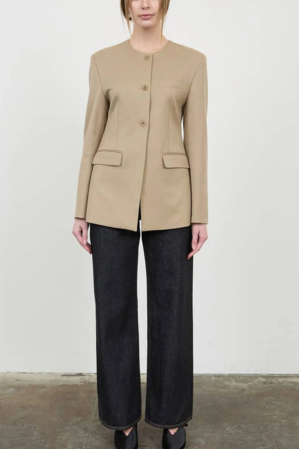Armidale | Beige Blazer with Shoulder Pads sold by Boutique 1861 product image thumbnail 2