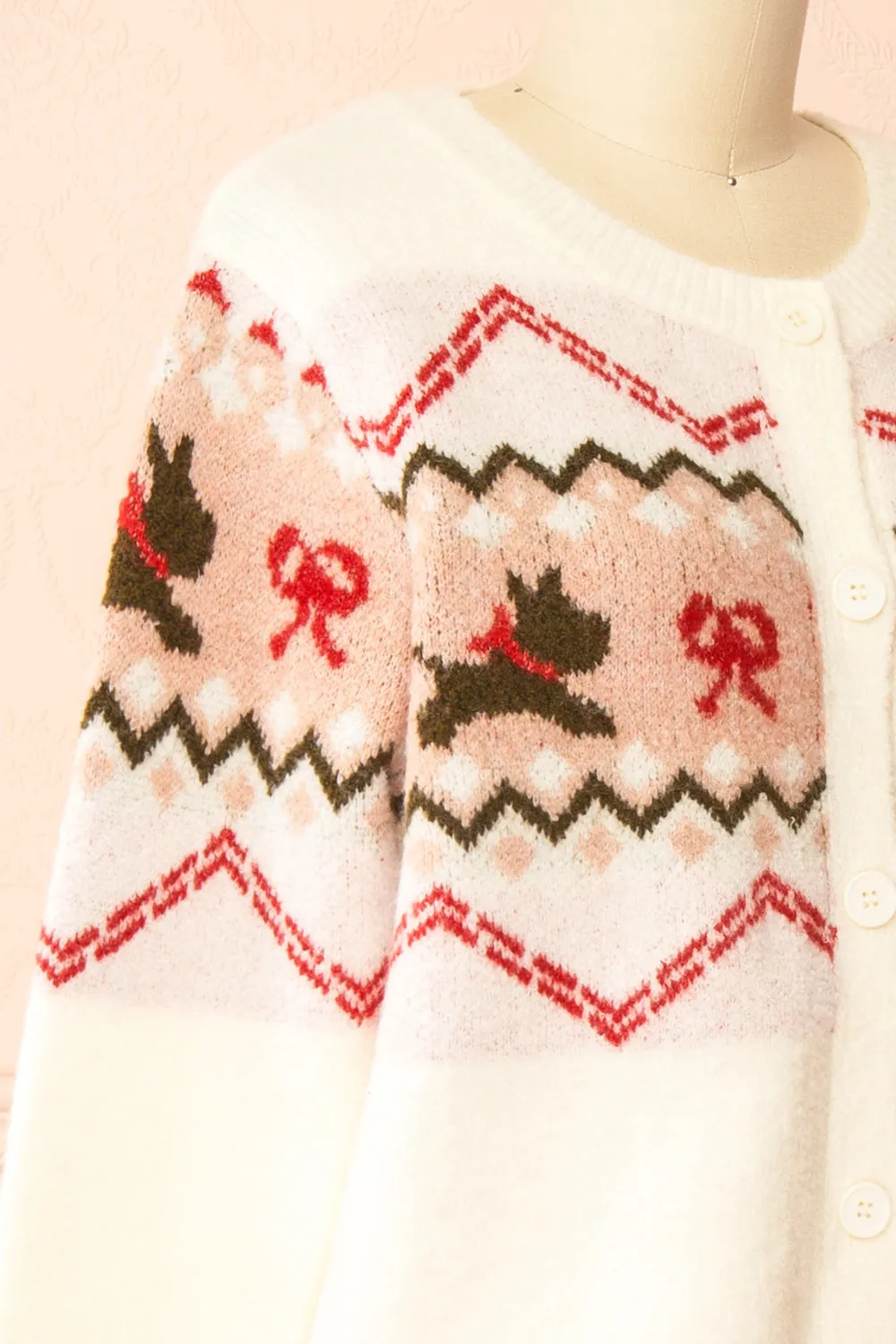 Vaelienne | Fuzzy Christmas Cardigan sold by Boutique 1861 product image thumbnail 4