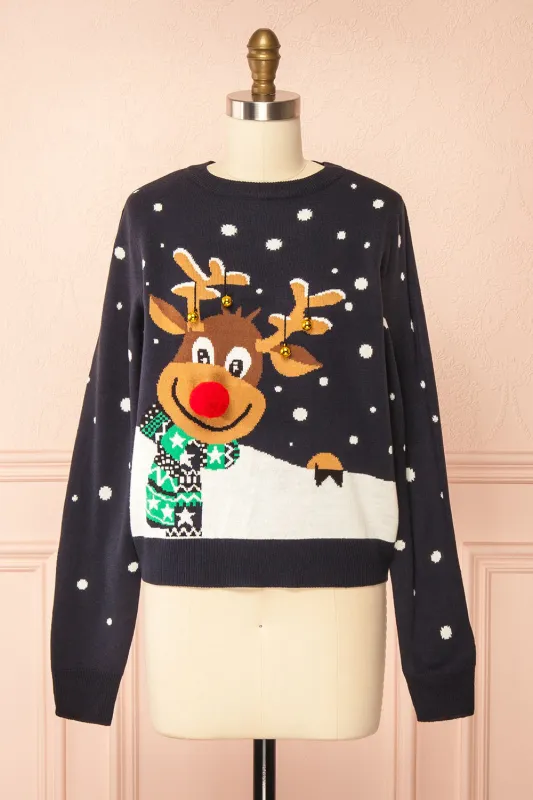 Renmark | Christmas Sweater with Reindeer made by Boutique 1861