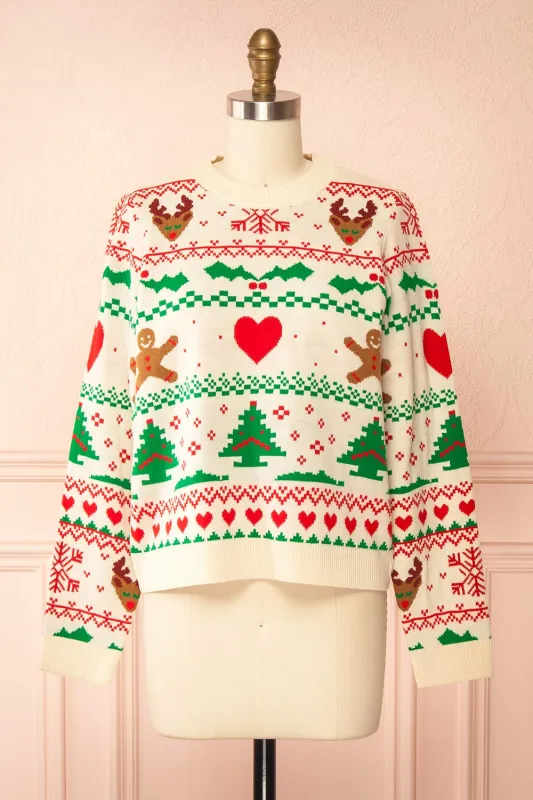Yule | Festive Colourful Christmas Sweater made by Boutique 1861