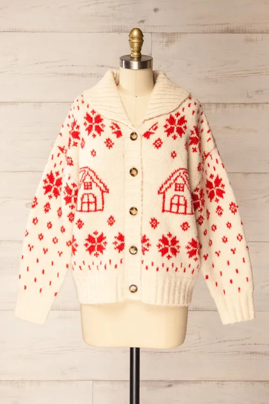 Bendigo | Thick Knitted Christmas Cardigan sold by Boutique 1861