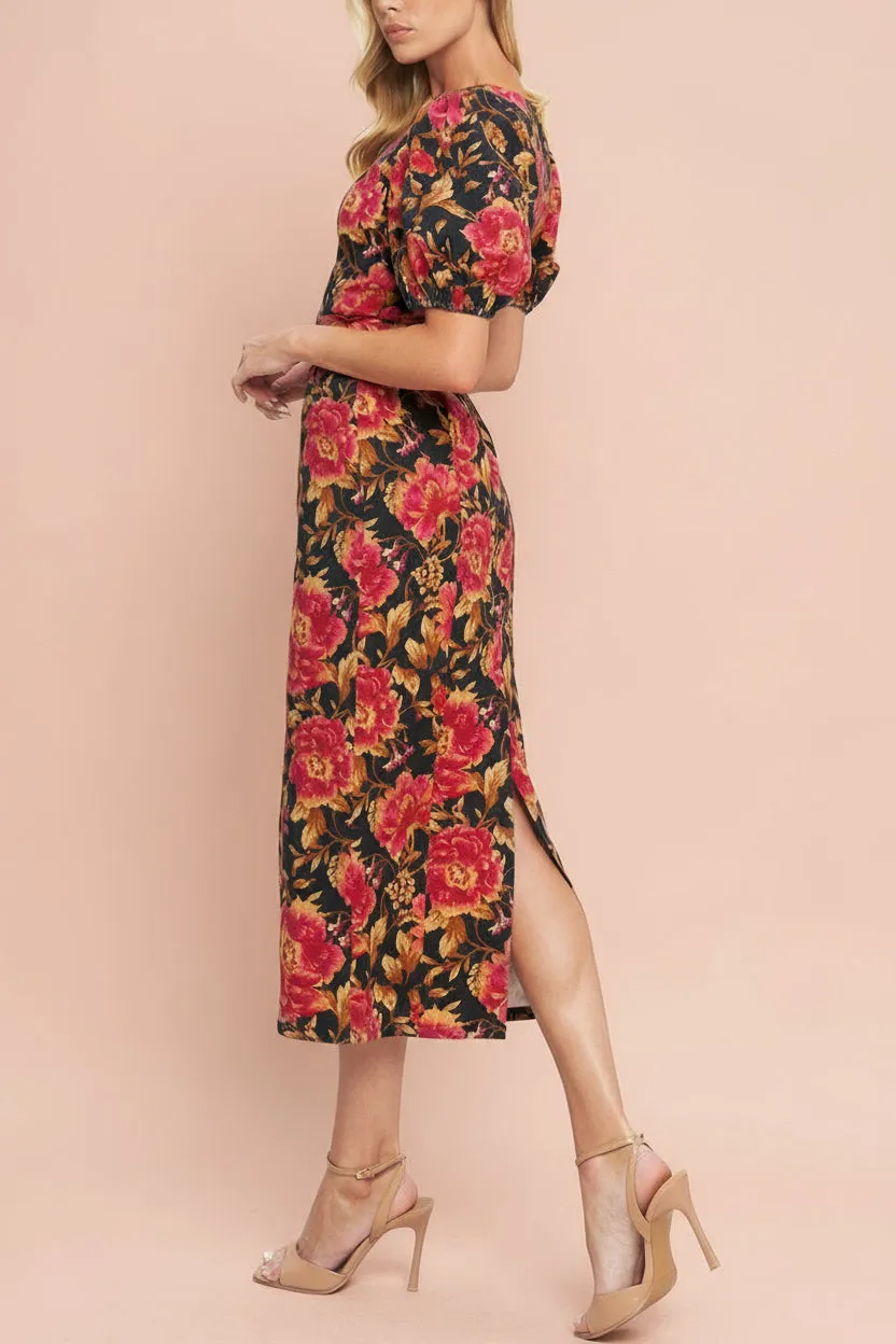 Yeseul | Colourful Fitted Floral Denim Dress sold by Boutique 1861 product image thumbnail 3
