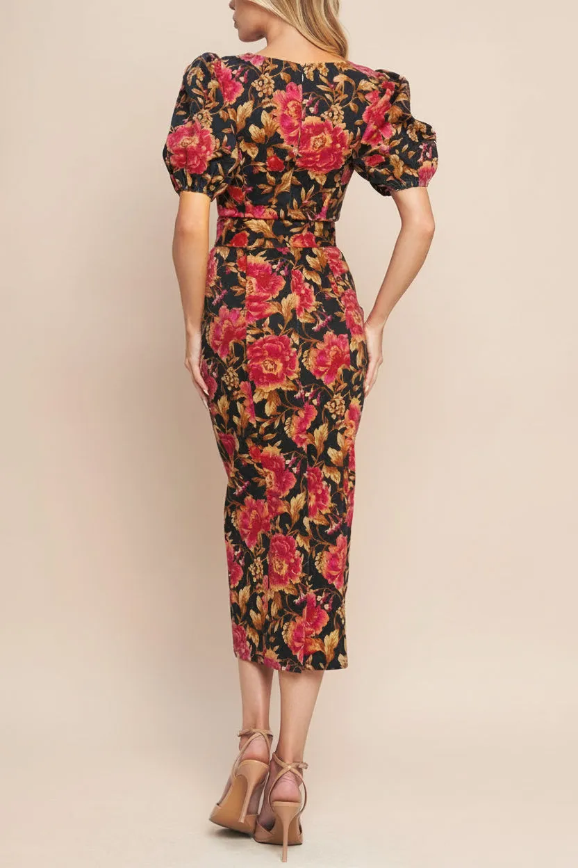 Yeseul | Colourful Fitted Floral Denim Dress sold by Boutique 1861 product image thumbnail 4