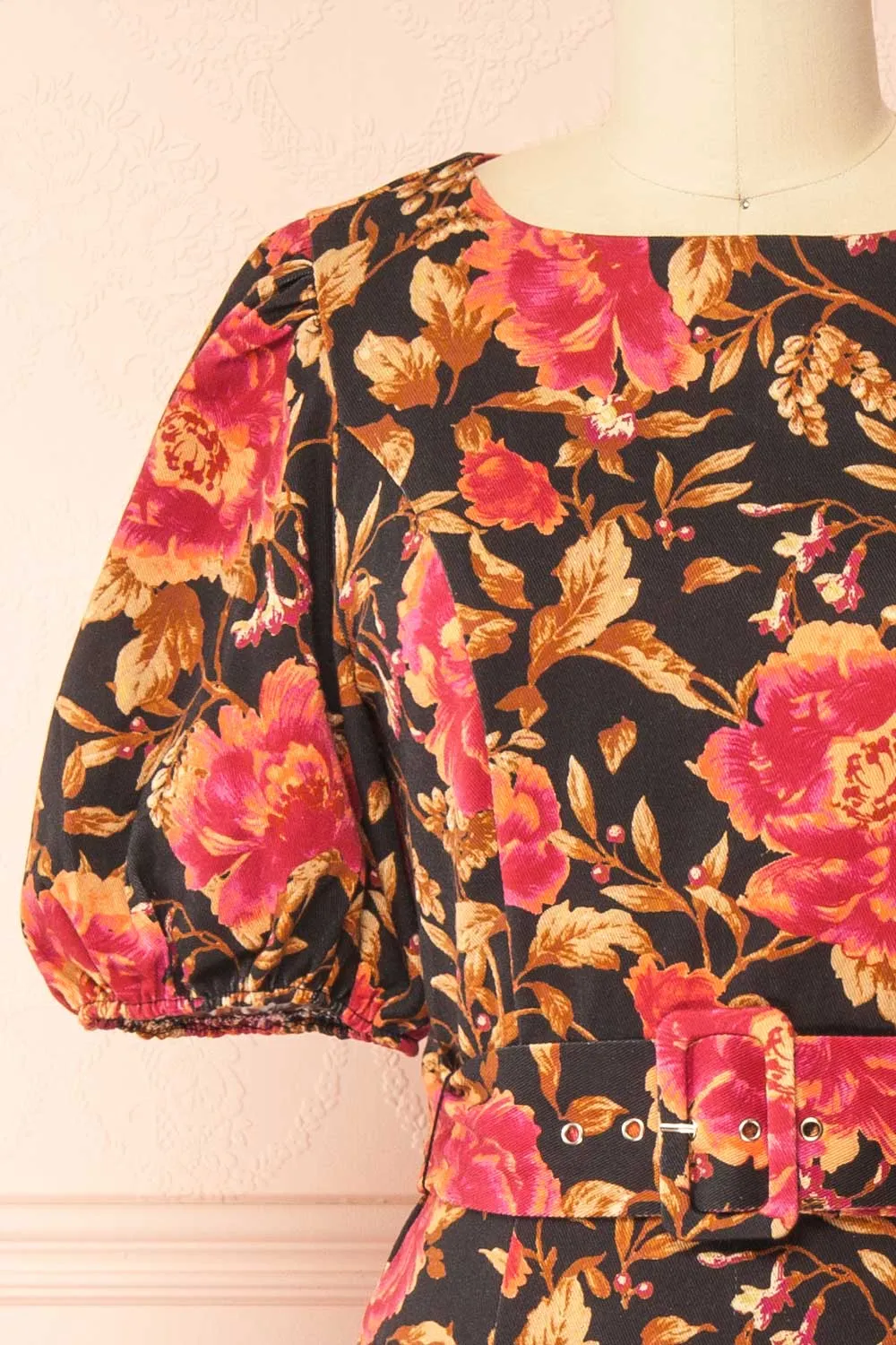 Yeseul | Colourful Fitted Floral Denim Dress sold by Boutique 1861 product image thumbnail 5