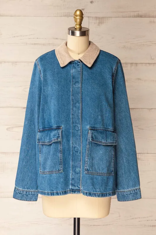 Kinsale | Blue Denim Jacket with Front Pockets sold by Boutique 1861
